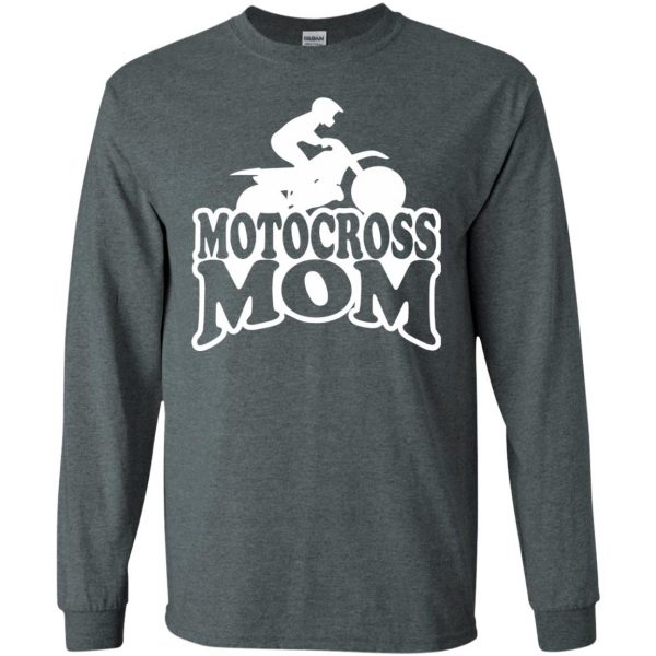 motocross mom long sleeve - dark heather