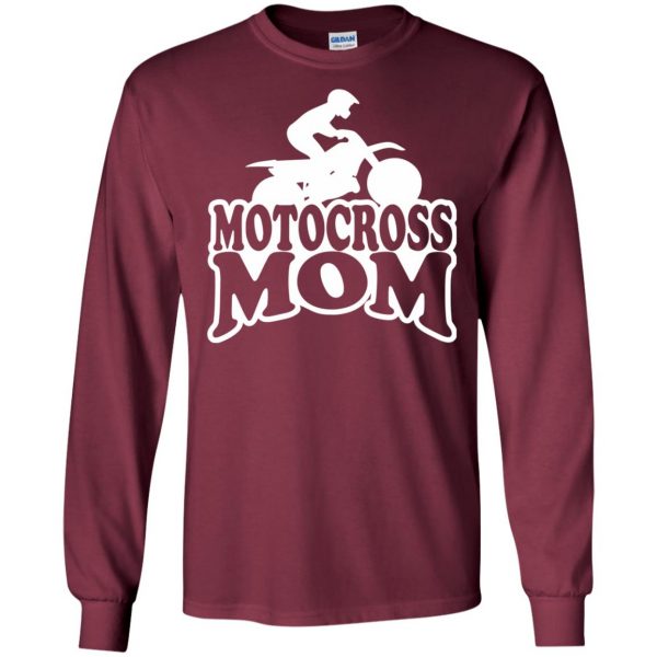 motocross mom long sleeve - maroon