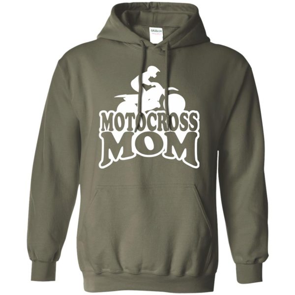 motocross mom hoodie - military green