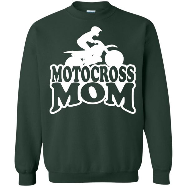 motocross mom sweatshirt - forest green
