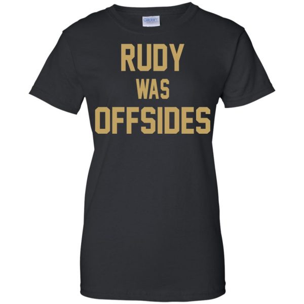 rudy was offsides womens t shirt - lady t shirt - black