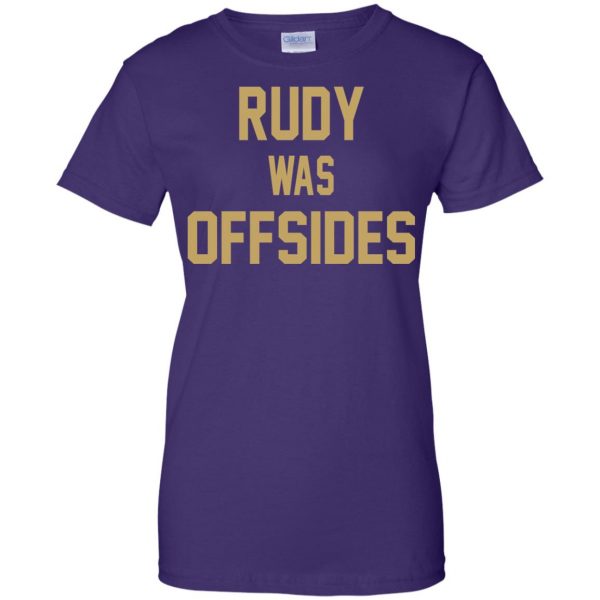 rudy was offsides womens t shirt - lady t shirt - purple