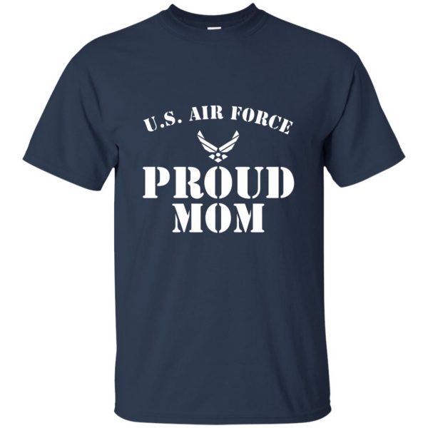 proud air force mom t shirt - navy blue
