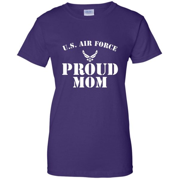 proud air force mom womens t shirt - lady t shirt - purple