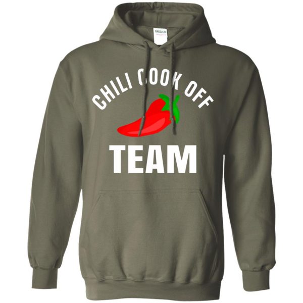 chili cook off hoodie - military green