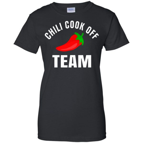 chili cook off womens t shirt - lady t shirt - black