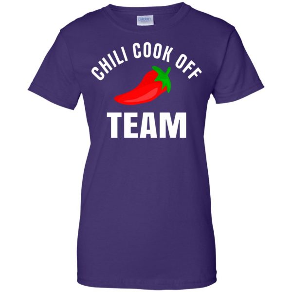 chili cook off womens t shirt - lady t shirt - purple