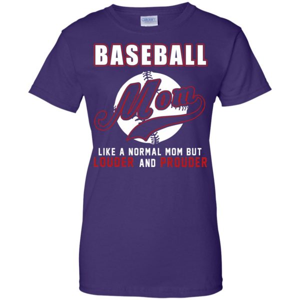 baseballs for moms womens t shirt - lady t shirt - purple