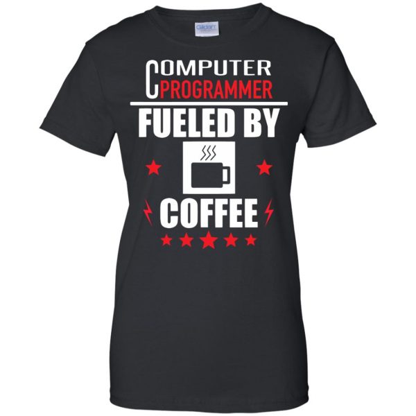 computer programmer womens t shirt - lady t shirt - black