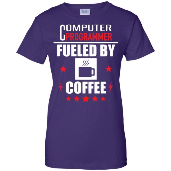 computer programmer womens t shirt - lady t shirt - purple
