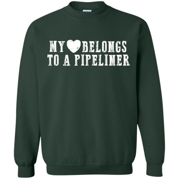 pipeliners girlfriend sweatshirt - forest green