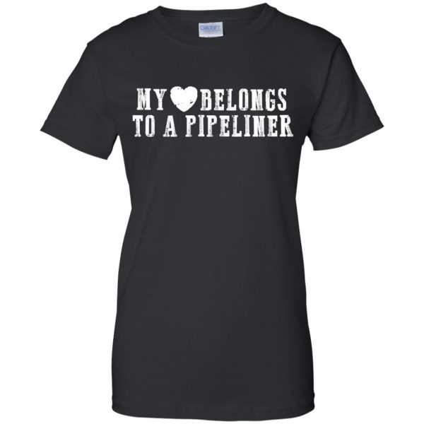pipeliners girlfriend womens t shirt - lady t shirt - black