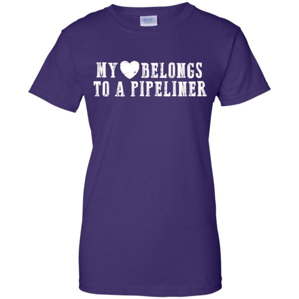 pipeliners girlfriend womens t shirt - lady t shirt - purple