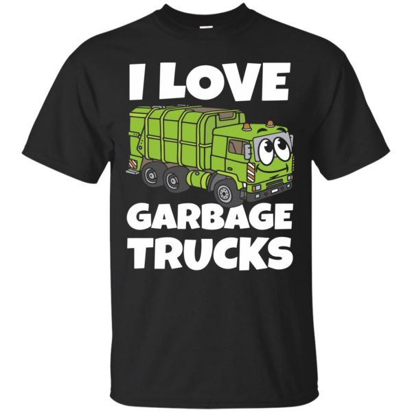 garbage truck t shirt - black