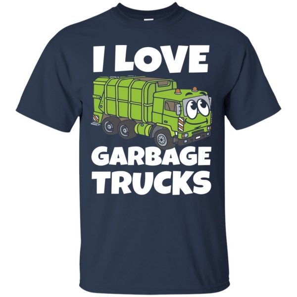 garbage truck t shirt - navy blue