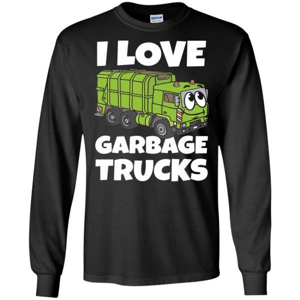 garbage truck long sleeve - black
