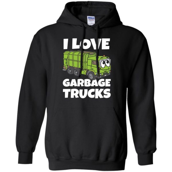 garbage truck hoodie - black