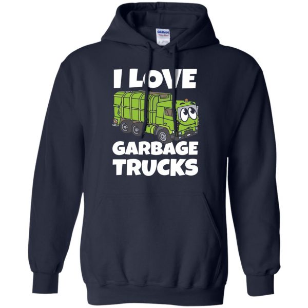 garbage truck hoodie - navy blue