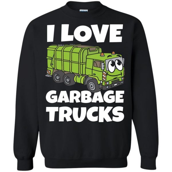 garbage truck sweatshirt - black