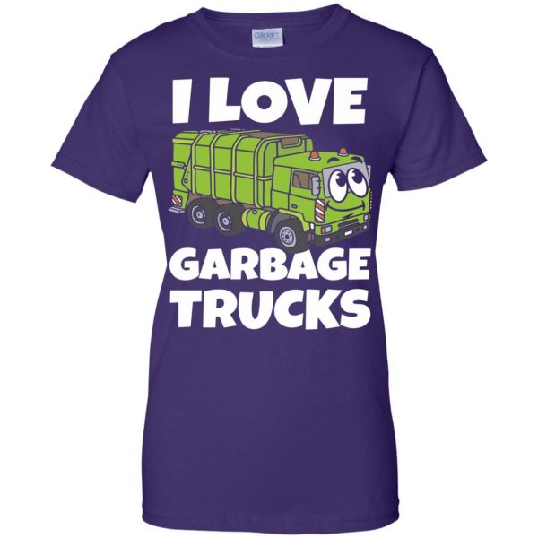 garbage truck womens t shirt - lady t shirt - purple