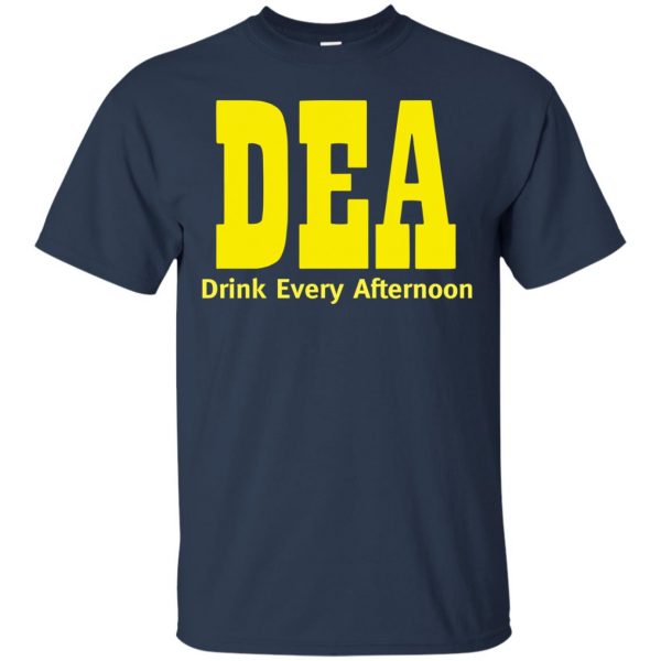 drink every afternoon t shirt - navy blue