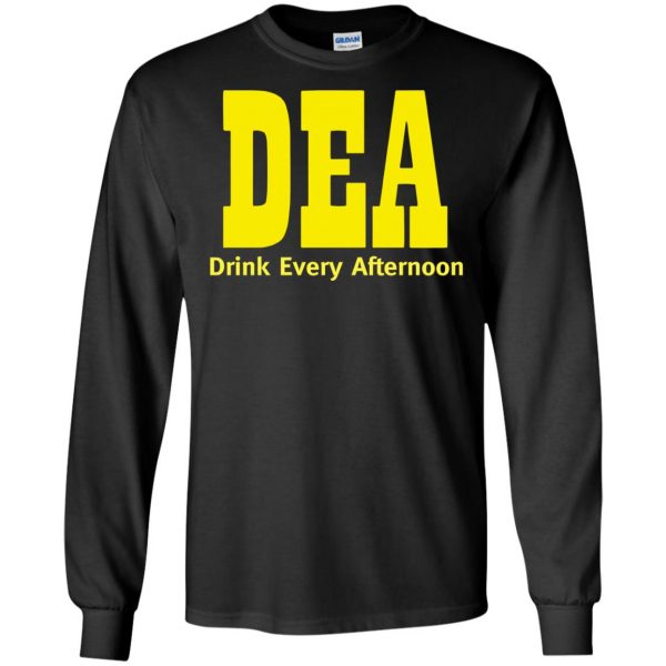 drink every afternoon long sleeve - black