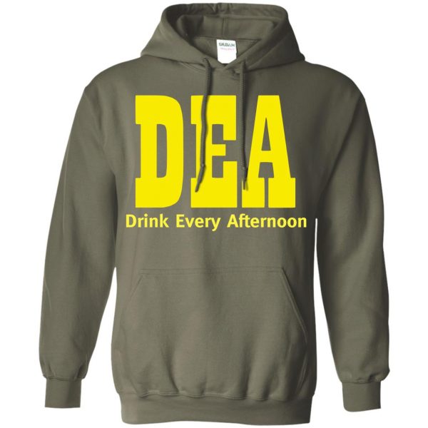 drink every afternoon hoodie - military green