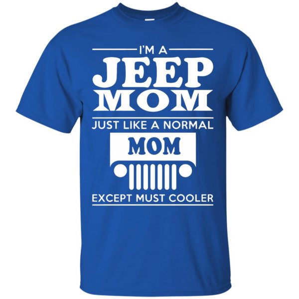 jeep mom t shirt - royal blue