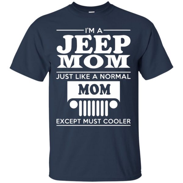 jeep mom t shirt - navy blue