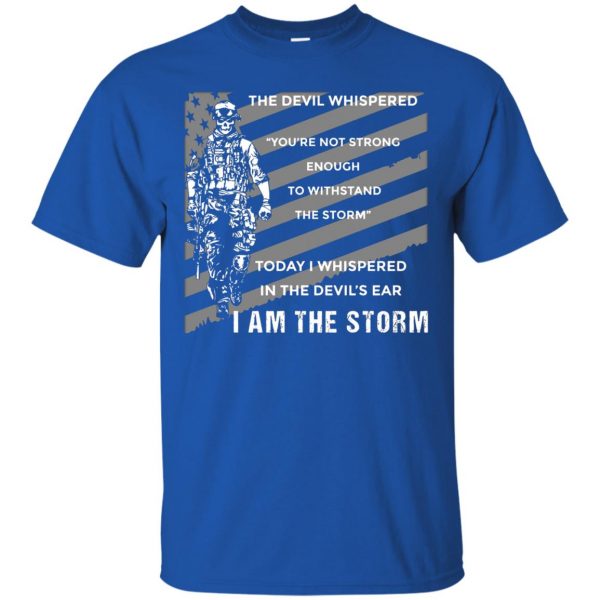 i am the storm t shirt - royal blue