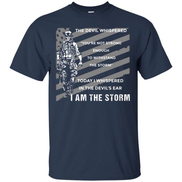 i am the storm t shirt - navy blue