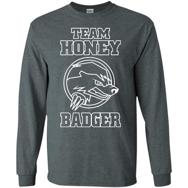 team honey badger long sleeve - dark heather