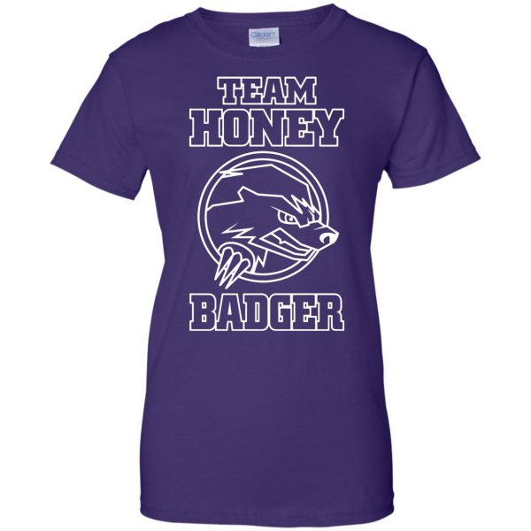 team honey badger womens t shirt - lady t shirt - purple