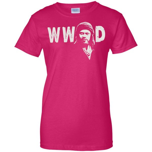 walking dead jesus womens t shirt - lady t shirt - pink heliconia
