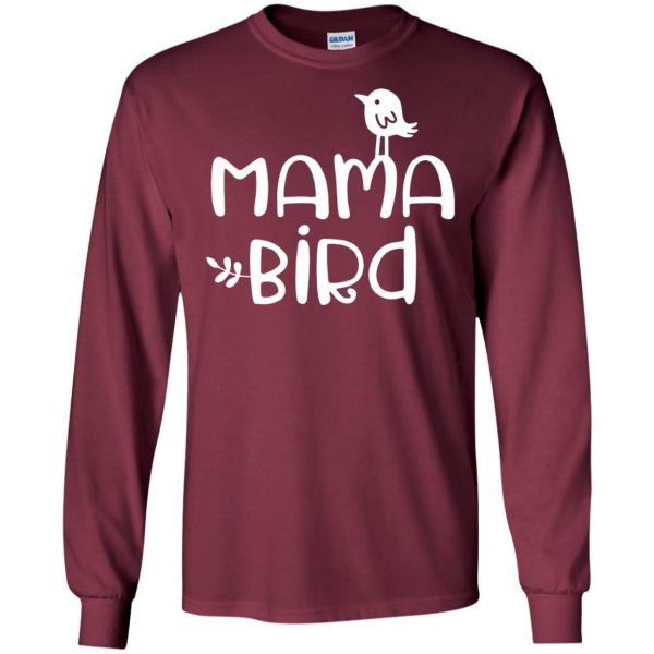 momma bird long sleeve - maroon
