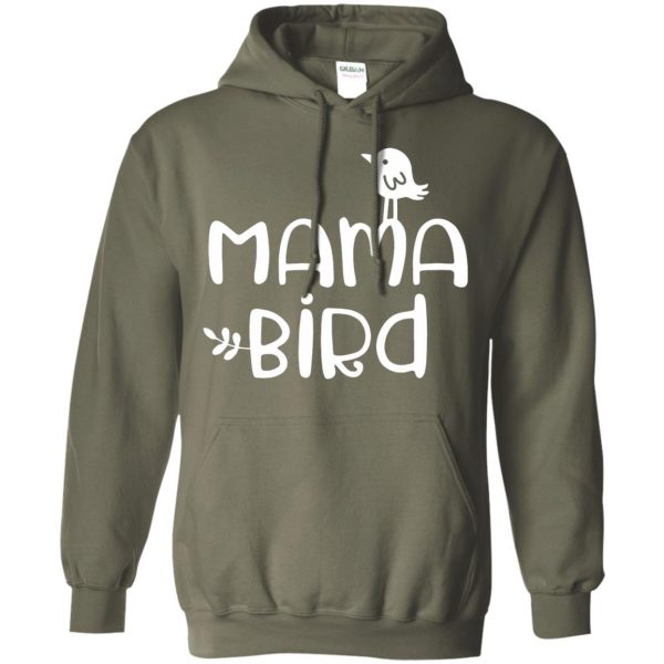 momma bird hoodie - military green