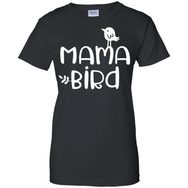momma bird womens t shirt - lady t shirt - black