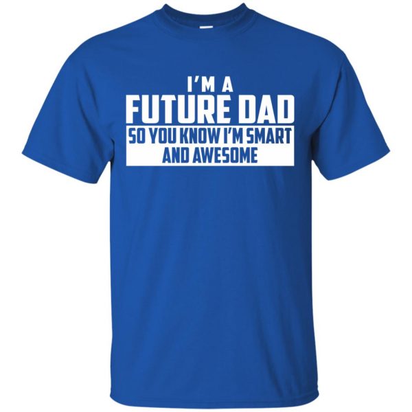 future daddy t shirt - royal blue