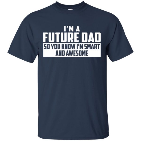 future daddy t shirt - navy blue