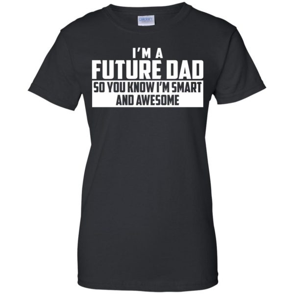 future daddy womens t shirt - lady t shirt - black