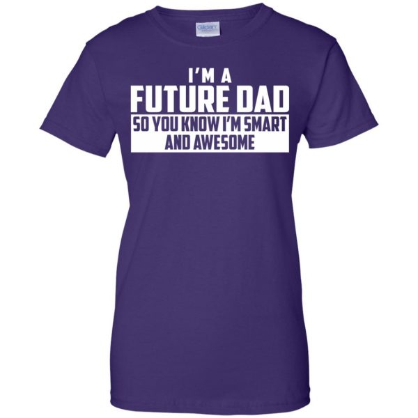future daddy womens t shirt - lady t shirt - purple