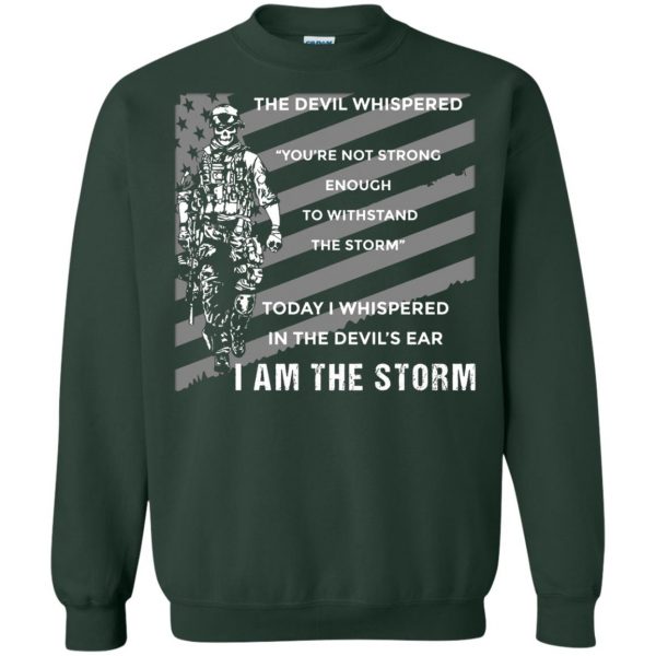 i am the storm sweatshirt - forest green