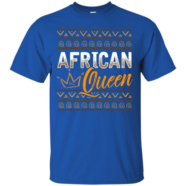 african queen t shirt - royal blue