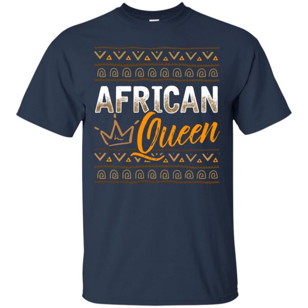 african queen t shirt - navy blue