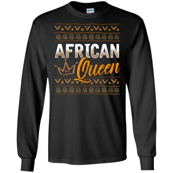 african queen long sleeve - black