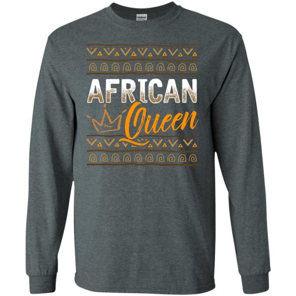african queen long sleeve - dark heather