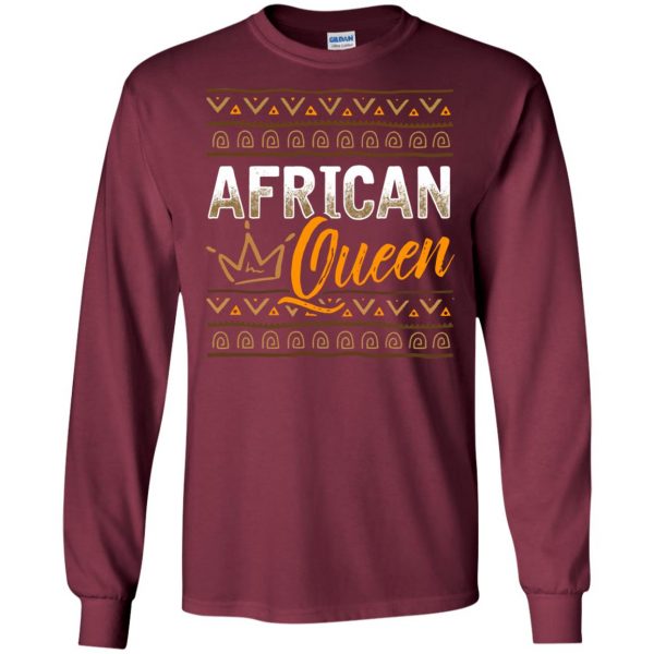 african queen long sleeve - maroon