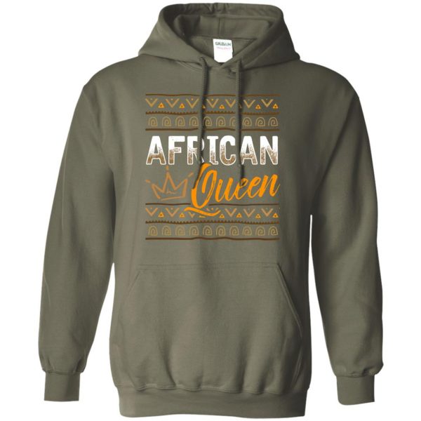african queen hoodie - military green
