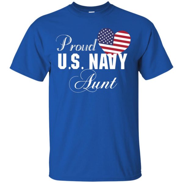 navy aunt t shirt - royal blue