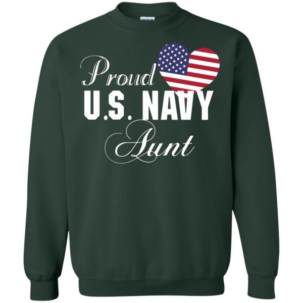 navy aunt sweatshirt - forest green